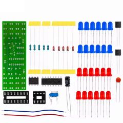 DC 9-12V Yanıp Sönen Polis Işıkları Mavi Kırmızı Led Kendin Yap Hobi Devresi DIY Lehimleme Kiti Demonte(Montesiz)