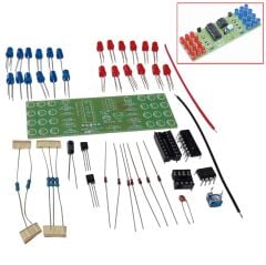 DC 9-12V Yanıp Sönen Polis Işıkları Mavi Kırmızı Led Kendin Yap Hobi Devresi DIY Lehimleme Kiti Demonte(Montesiz)