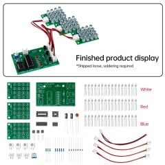 DC 12V CD4017 NE555 Mavi Kırmızı Beyaz Led Flaşör Kendin Yap Hobi Devresi DIY Lehimleme Kiti Demonte(Montesiz)