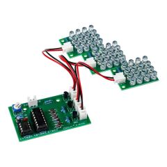DC 12V CD4017 NE555 Mavi Kırmızı Beyaz Led Flaşör Kendin Yap Hobi Devresi DIY Lehimleme Kiti Demonte(Montesiz)