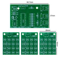 DC 12V CD4017 NE555 Mavi Kırmızı Beyaz Led Flaşör Kendin Yap Hobi Devresi DIY Lehimleme Kiti Demonte(Montesiz)
