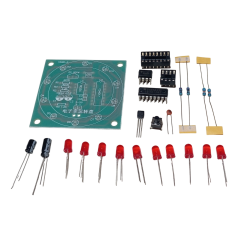 DC 3-5V Rulet Dairesel Sırayla Yanan Led Kendin Yap Hobi Devresi DIY Lehimleme Kiti Demonte(Montesiz)