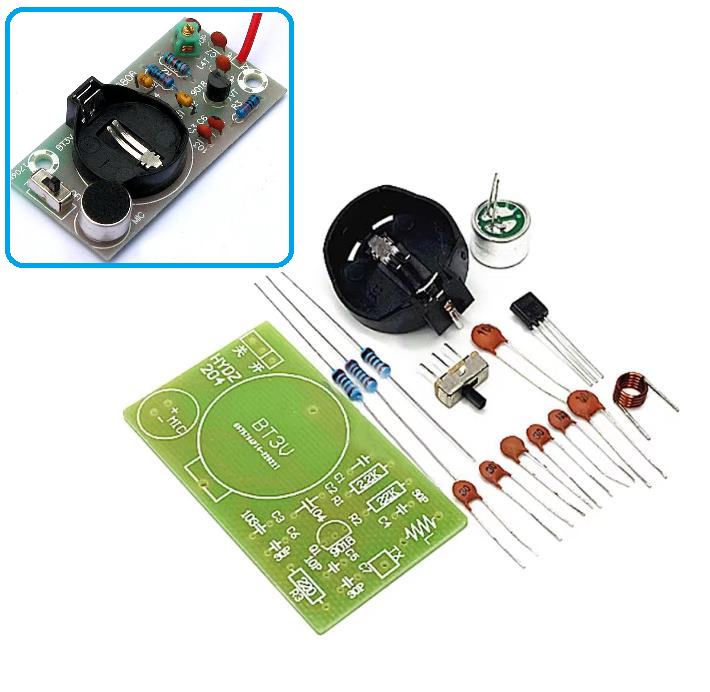 DC 3V Basit FM Verici Kit RF-02 Kendin Yap Hobi Devresi DIY Lehimleme Kiti Demonte(Montesiz)