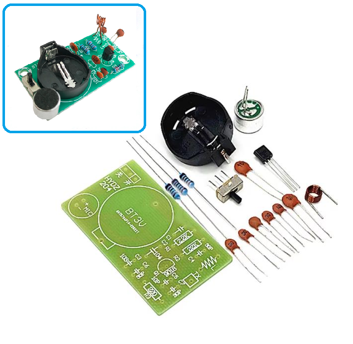 DC 3V Basit FM Verici Kit RF-02 Kendin Yap Hobi Devresi DIY Lehimleme Kiti Demonte(Montesiz)