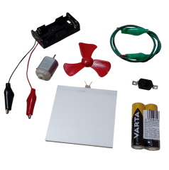 Kutulu 2 Devre DC 3V Pil Timsah Ağız Krokodilli Led Panel Pervane Öğrenci Elektrik ve Motor Devresi Hobi Deney Seti