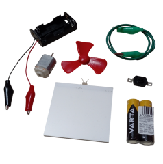 Kutulu 2 Devre DC 3V Pil Timsah Ağız Krokodilli Led Panel Pervane Öğrenci Elektrik ve Motor Devresi Hobi Deney Seti