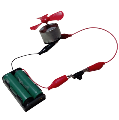 Kutulu DC 6V Pil Timsah Ağız Krokodilli Pervane Öğrenci Elektrik ve Motor Devresi Hobi Deney Seti