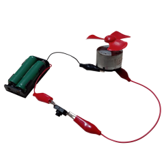 Kutulu DC 6V Pil Timsah Ağız Krokodilli Pervane Öğrenci Elektrik ve Motor Devresi Hobi Deney Seti