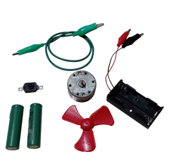 Kutulu DC 6V Pil Timsah Ağız Krokodilli Pervane Öğrenci Elektrik ve Motor Devresi Hobi Deney Seti