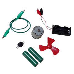 Kutulu DC 6V Pil Timsah Ağız Krokodilli Pervane Öğrenci Elektrik ve Motor Devresi Hobi Deney Seti