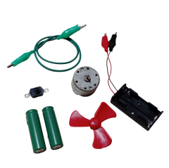 Kutulu DC 6V Pil Timsah Ağız Krokodilli Pervane Öğrenci Elektrik ve Motor Devresi Hobi Deney Seti
