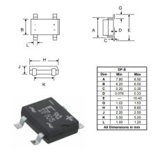 3000 Adet DF10S-T3-LF 1A 1000V Smd Köprü Tipi Diyot Smd Dio Rect Bridge GPP