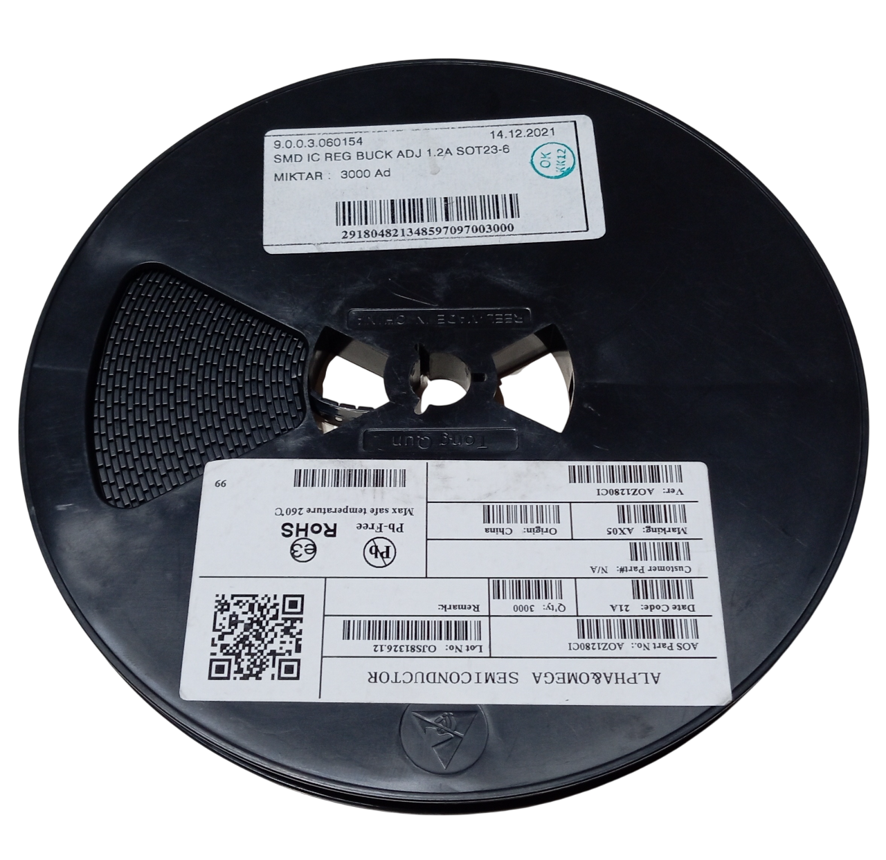 3000 Adet AOZ1280CI DC-DC Voltaj Regülatörü Smd IC Reg Buck Adj 1.2A SOT23-6