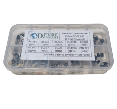 100 Adet Transistör Seti Kutulu TO-92 Kılıf 10 Farklı Transistör Çeşidi