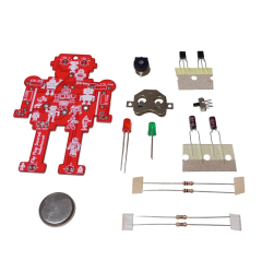 DC 3V Gözleri Yanıp Sönen Flaşörlü Robot Kendin Yap Hobi Devresi DIY Lehimleme Kiti Demonte(Montesiz)