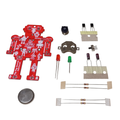 DC 3V Gözleri Yanıp Sönen Flaşörlü Robot Kendin Yap Hobi Devresi DIY Lehimleme Kiti Demonte(Montesiz)