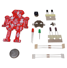DC 3V Gözleri Yanıp Sönen Flaşörlü Robot Kendin Yap Hobi Devresi DIY Lehimleme Kiti Demonte(Montesiz)