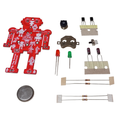 DC 3V Gözleri Yanıp Sönen Flaşörlü Robot Kendin Yap Hobi Devresi DIY Lehimleme Kiti Demonte(Montesiz)