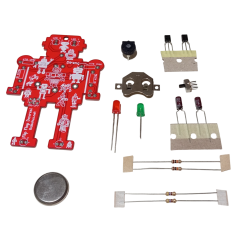 DC 3V Gözleri Yanıp Sönen Flaşörlü Robot Kendin Yap Hobi Devresi DIY Lehimleme Kiti Demonte(Montesiz)