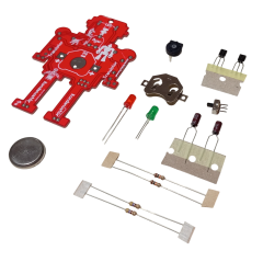 DC 3V Gözleri Yanıp Sönen Flaşörlü Robot Kendin Yap Hobi Devresi DIY Lehimleme Kiti Demonte(Montesiz)