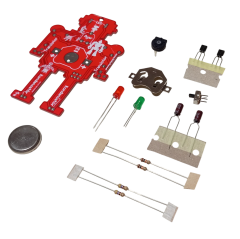 DC 3V Gözleri Yanıp Sönen Flaşörlü Robot Kendin Yap Hobi Devresi DIY Lehimleme Kiti Demonte(Montesiz)