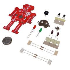 DC 3V Gözleri Yanıp Sönen Flaşörlü Robot Kendin Yap Hobi Devresi DIY Lehimleme Kiti Demonte(Montesiz)