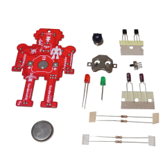 DC 3V Gözleri Yanıp Sönen Flaşörlü Robot Kendin Yap Hobi Devresi DIY Lehimleme Kiti Demonte(Montesiz)