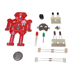DC 3V Gözleri Yanıp Sönen Flaşörlü Robot Kendin Yap Hobi Devresi DIY Lehimleme Kiti Demonte(Montesiz)