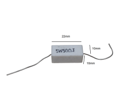 5 Adet 50R 50 R 50Ohm 5W Taş Direnç Beyaz 10x10x22mm