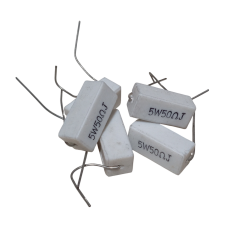 5 Adet 50R 50 R 50Ohm 5W Taş Direnç Beyaz 10x10x22mm