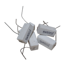5 Adet 50R 50 R 50Ohm 5W Taş Direnç Beyaz 10x10x22mm