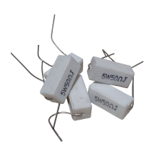 5 Adet 50R 50 R 50Ohm 5W Taş Direnç Beyaz 10x10x22mm