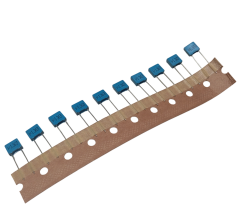 10 Adet 100nF 0.1uF 63V u1J63 5mm Mavi Kutupsuz Polyester Kondansatör 2x6x7mm