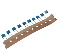 10 Adet 100nF 0.1uF 63V u1J63 5mm Mavi Kutupsuz Polyester Kondansatör 2x6x7mm