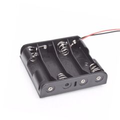 4'Lü AA Kalem Pil Yuvası - Dörtlü AA Kalem Pil Kutusu