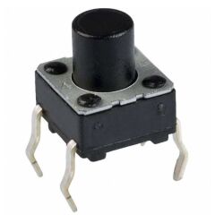 1000 Adet 6x6x5h 4 Pinli Push Buton Tact Switch - Siyah (6x6x5mm)