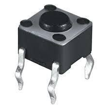 1000 Adet 6x6x5h 4 Pinli Push Buton Tact Switch - Siyah (6x6x5mm)