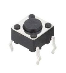 1000 Adet 6x6x5h 4 Pinli Push Buton Tact Switch - Siyah (6x6x5mm)