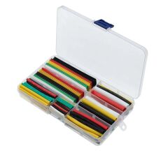 Kutulu 164 Parça Renkli Makaron Seti Daralan Makaron Kablo Koruyucu Kılıf Makaron Set Tamir Kiti 164 Adet 8 Boy 5 Renk