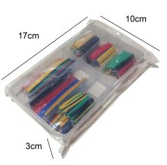 Kutulu 164 Parça Renkli Makaron Seti Daralan Makaron Kablo Koruyucu Kılıf Makaron Set Tamir Kiti 164 Adet 8 Boy 5 Renk