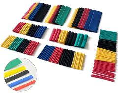 Kutulu 750 Parça Renkli Makaron Seti Daralan Makaron Kablo Koruyucu Kılıf Makaron Set Tamir Kiti 750 Adet 8 Boy 5 Renk