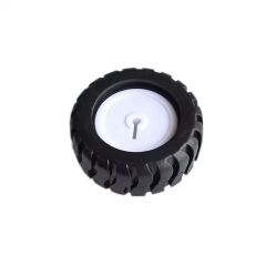 2 Adet N20 Motor Tekerleği 44x18mm Kauçuk Robot Tekeri 3mm D Kesit Mil Uyumlu
