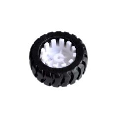 2 Adet N20 Motor Tekerleği 44x18mm Kauçuk Robot Tekeri 3mm D Kesit Mil Uyumlu