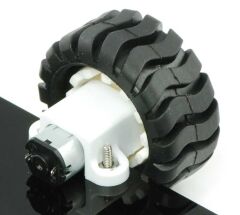 2 Adet N20 Motor Tekerleği 44x18mm Kauçuk Robot Tekeri 3mm D Kesit Mil Uyumlu