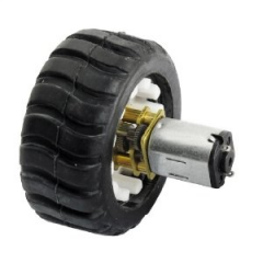 2 Adet N20 Motor Tekerleği 44x18mm Kauçuk Robot Tekeri 3mm D Kesit Mil Uyumlu