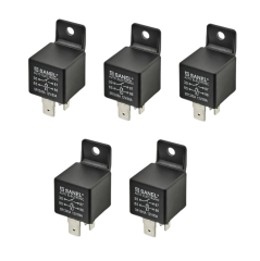 5 Adet Sanel 12V Güç Rölesi 4 Uçlu SR1245A 12V/80A
