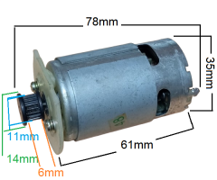 RS555 DC 24V (Çap 35mm) Yüksek Hızlı Torklu Devirli Motor